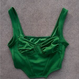 Green Bustier Top